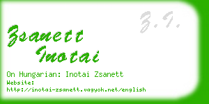 zsanett inotai business card